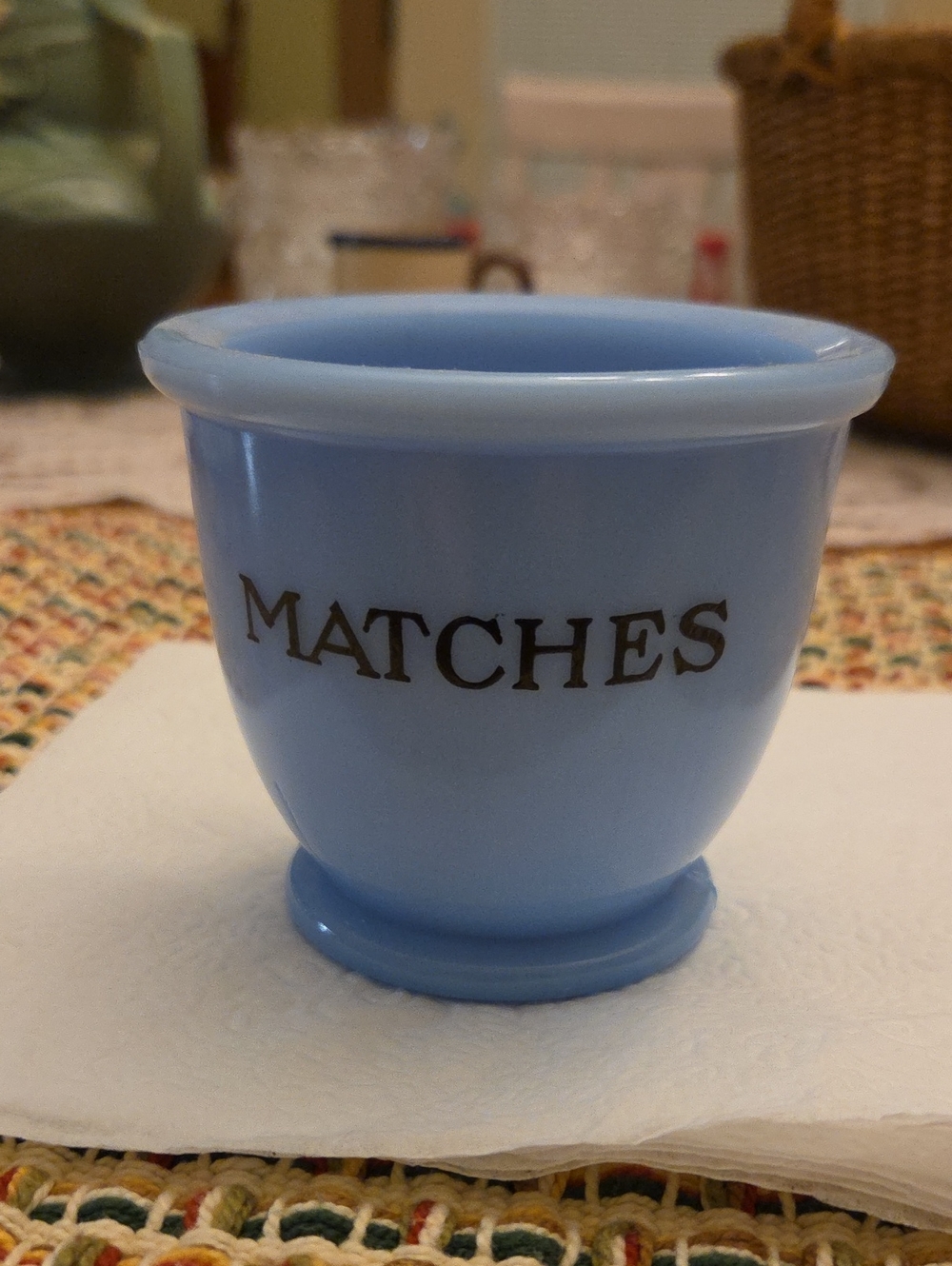 Jeannette Delphite Match Holder RARE